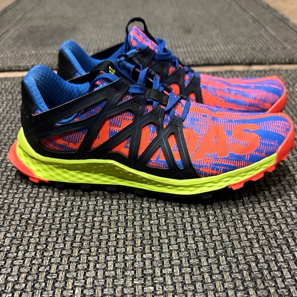 Adidas Blue and Orange Athletic Sneakers - Picture 4 of 10